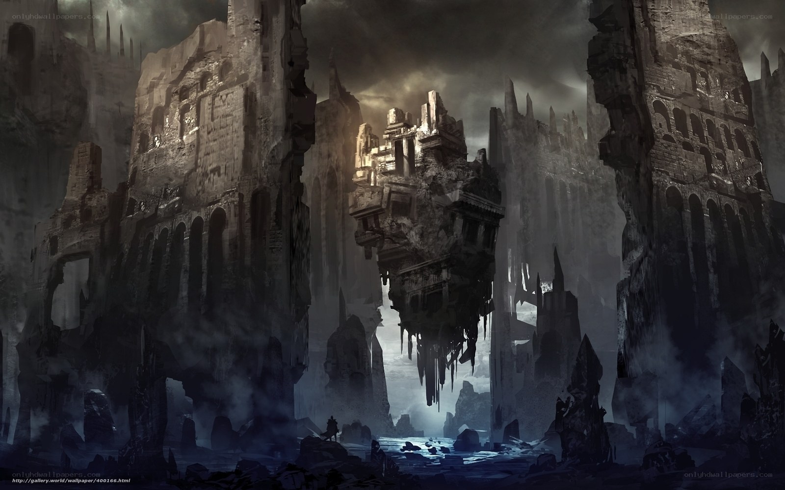 ruined floating city