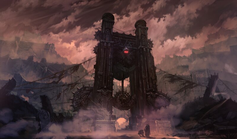 ruined fortress gate