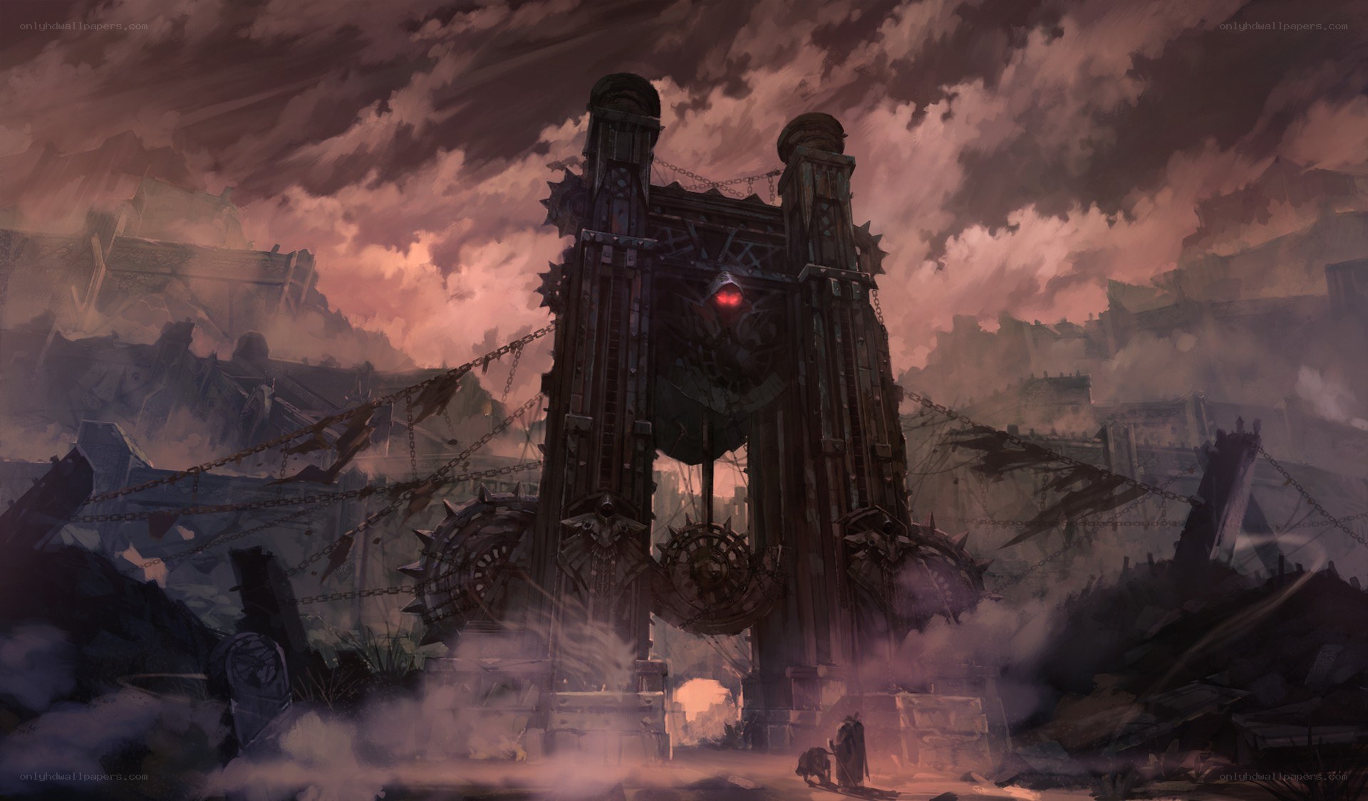 ruined fortress gate