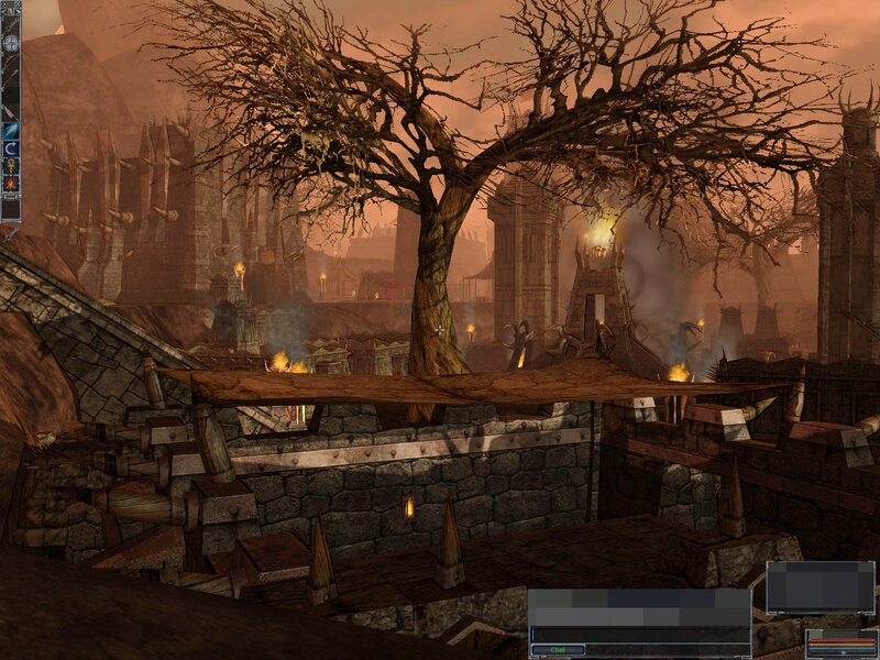 Ruined Fortress with Dead Tree