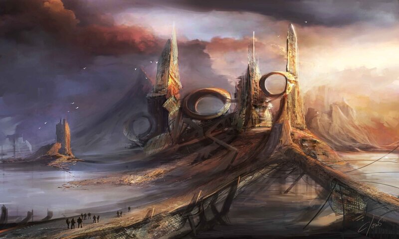 Ruined Futuristic City — Brown