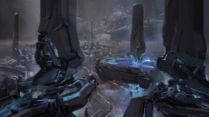 Ruined Futuristic City — Gray