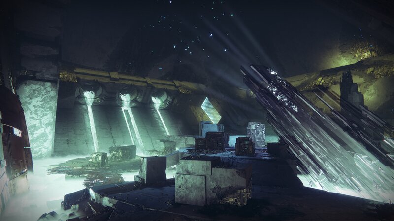 Ruined Futuristic Structure — Green
