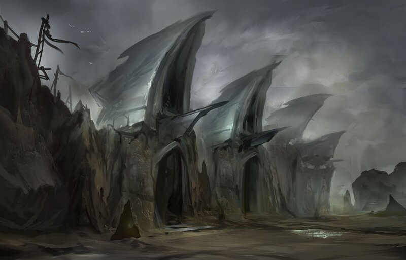 Ruined Futuristic Structures