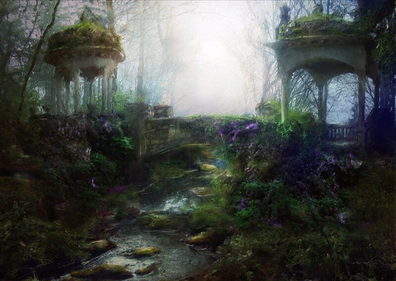 Ruined Garden with Stream
