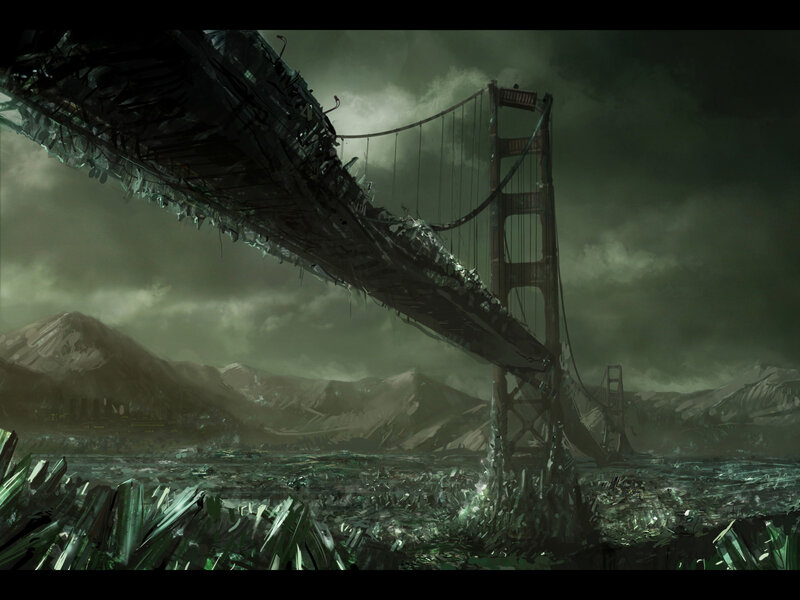 Ruined Golden Gate Bridge