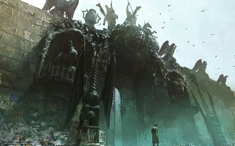 ruined gothic archway