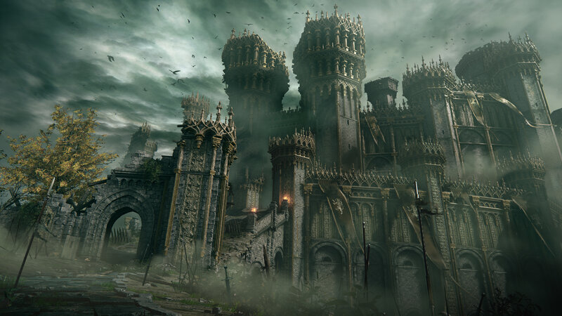 Ruined Gothic Castle — Gray, Dark, Ominous