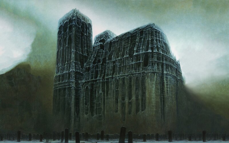 Ruined Gothic Cathedral — Green