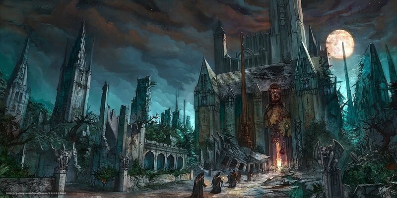 Ruined Gothic City — Blue