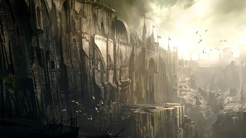 Ruined Gothic City — Gray, Dramatic, Afternoon