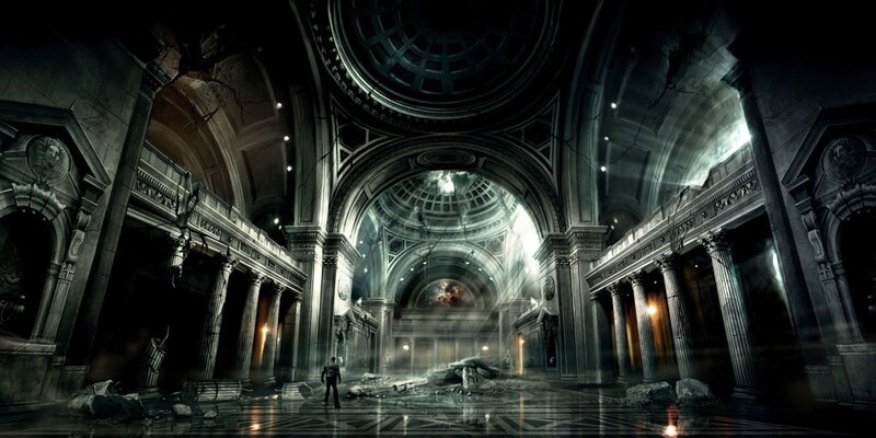 ruined grand hall