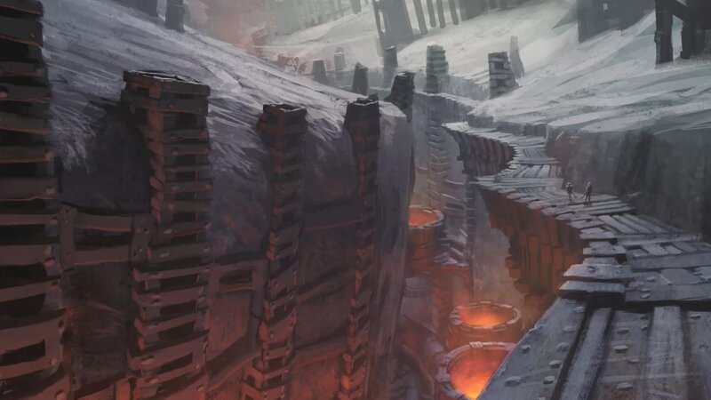 ruined industrial canyon