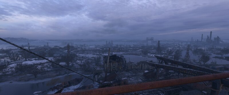 Ruined Industrial City — Gray, Desolate