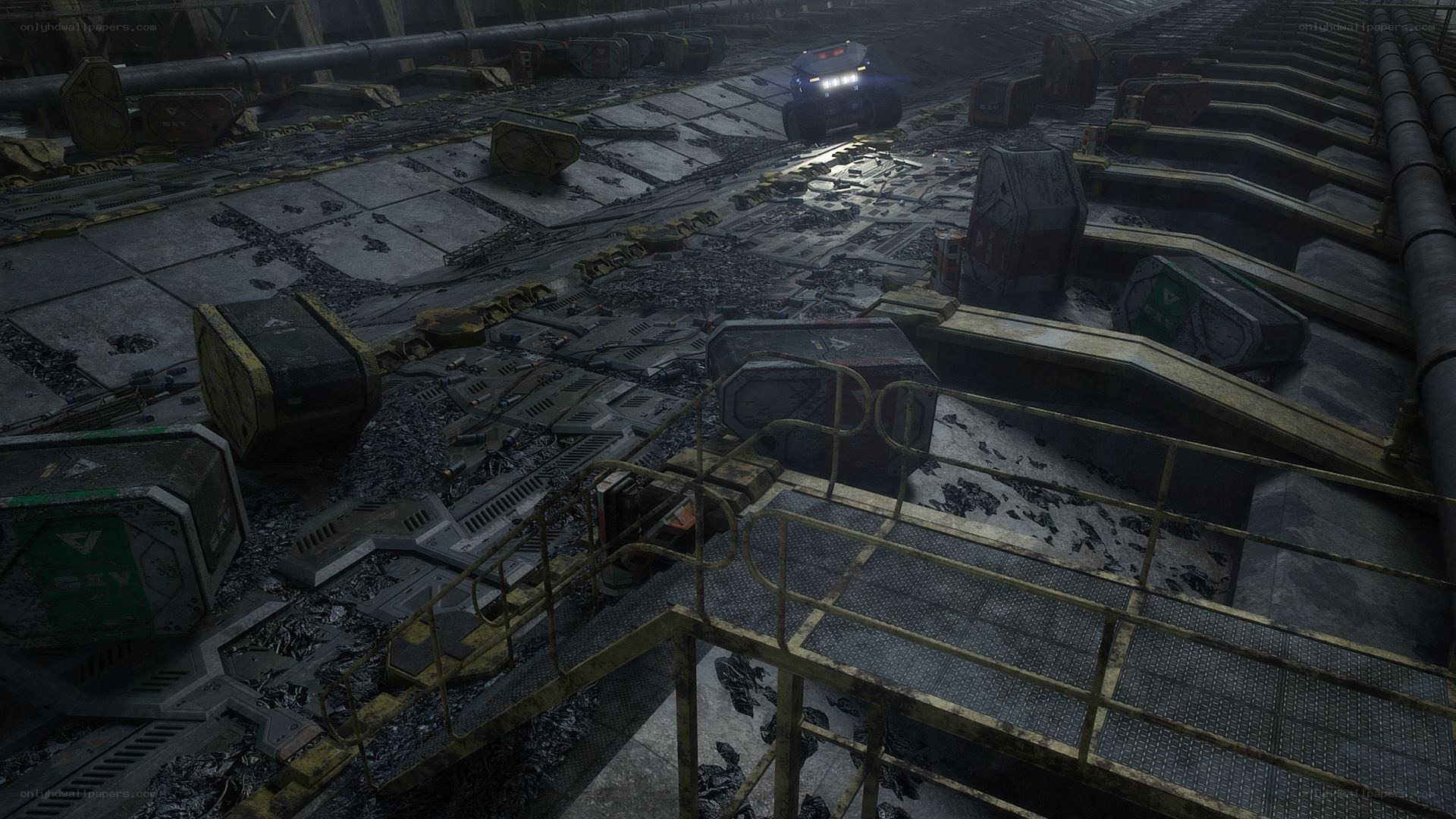 ruined industrial facility