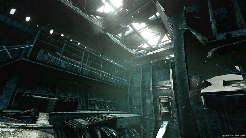 ruined industrial interior