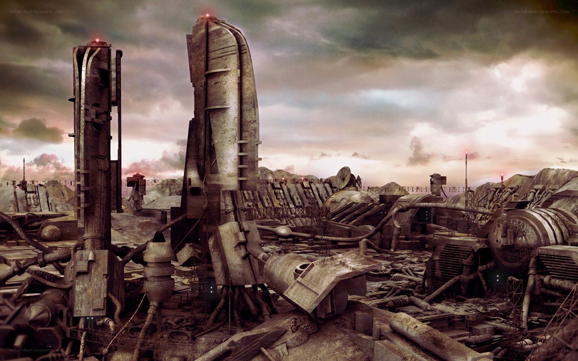 ruined industrial landscape