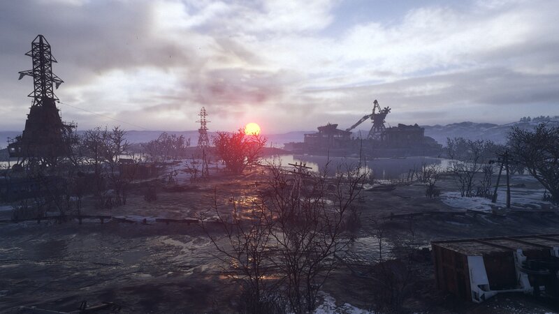 Ruined Industrial Landscape — Gray