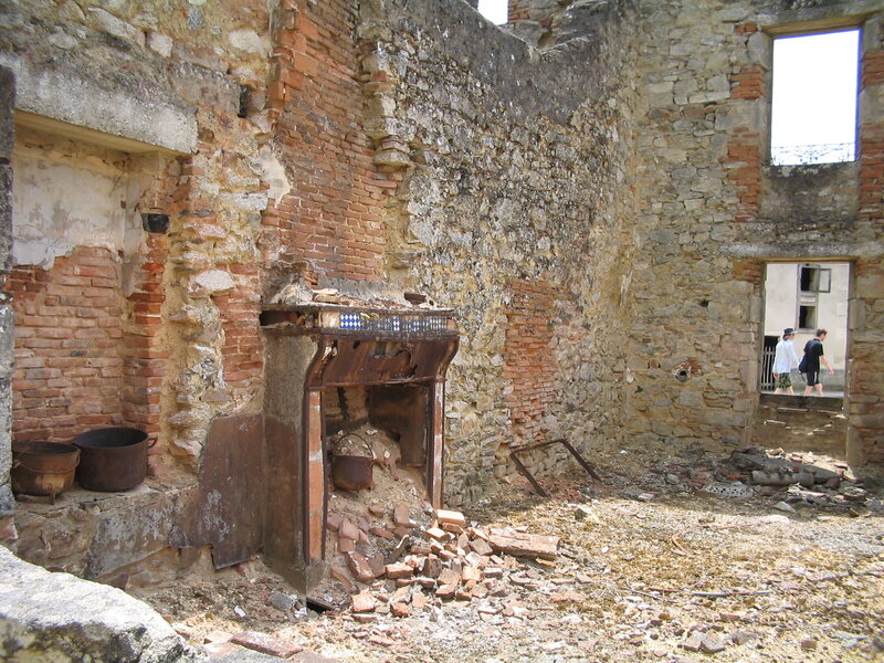 Ruined interior of an old building
