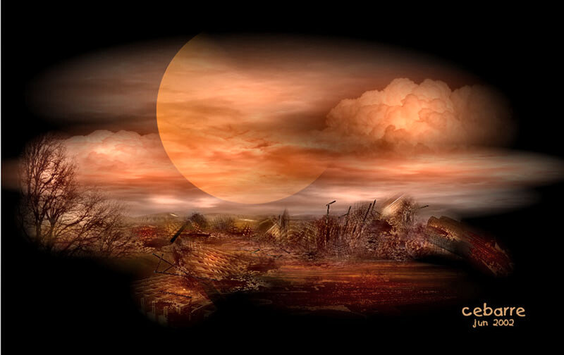 Ruined Landscape at Dusk