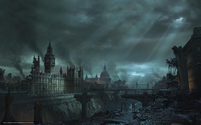 Ruined London Cityscape