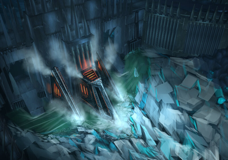 ruined mechanical structure