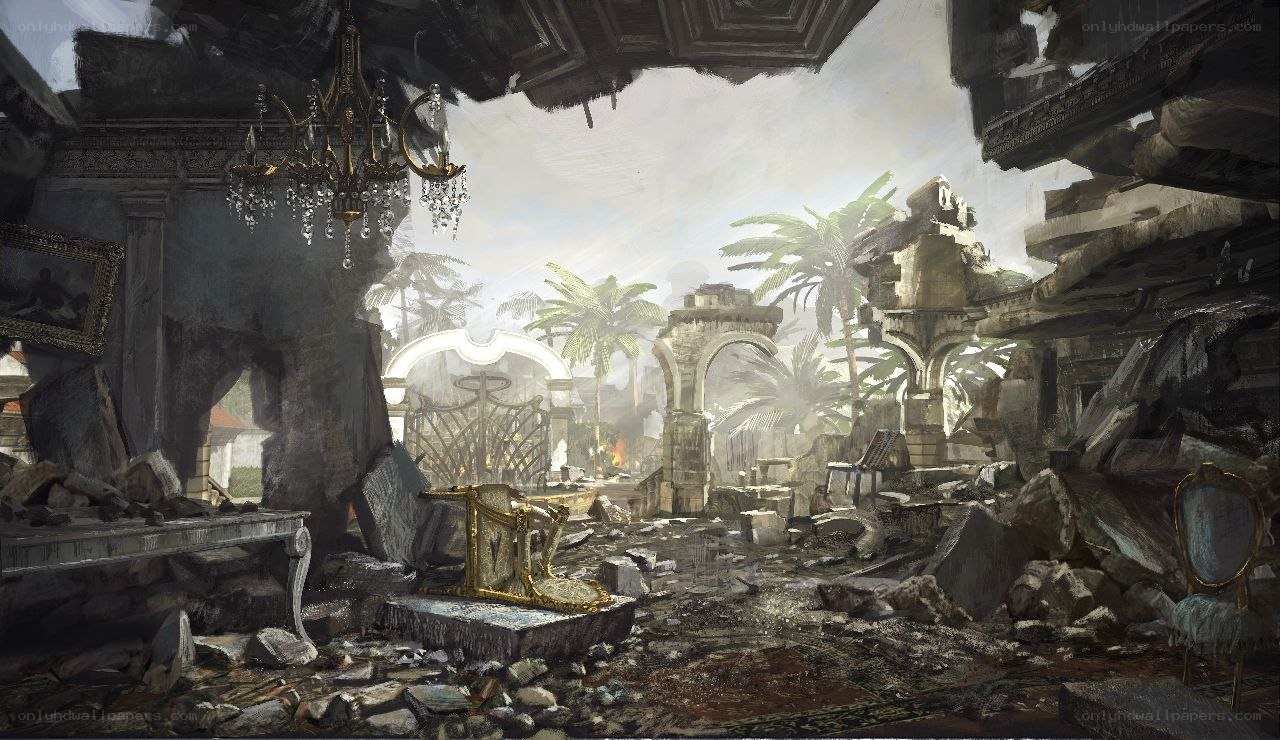 Ruined palace courtyard