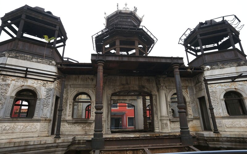 ruined pavilion structure