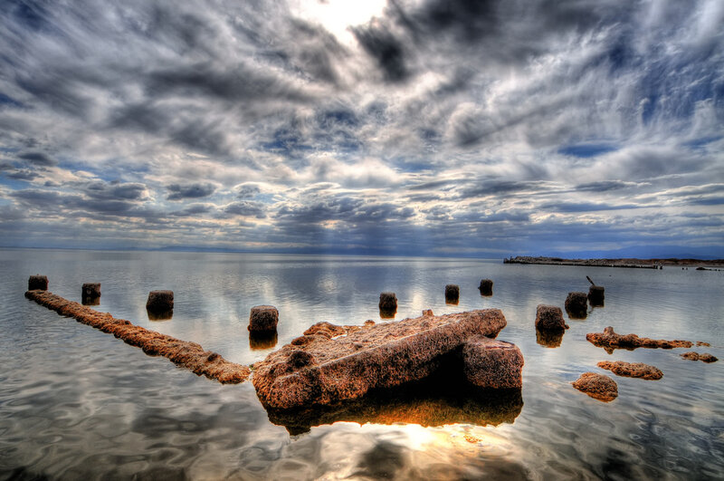 Ruined Pier in Water