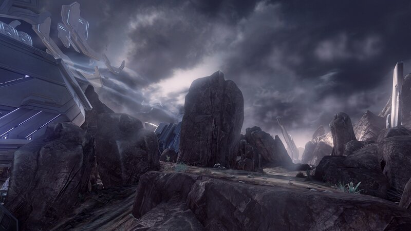 ruined sci-fi landscape
