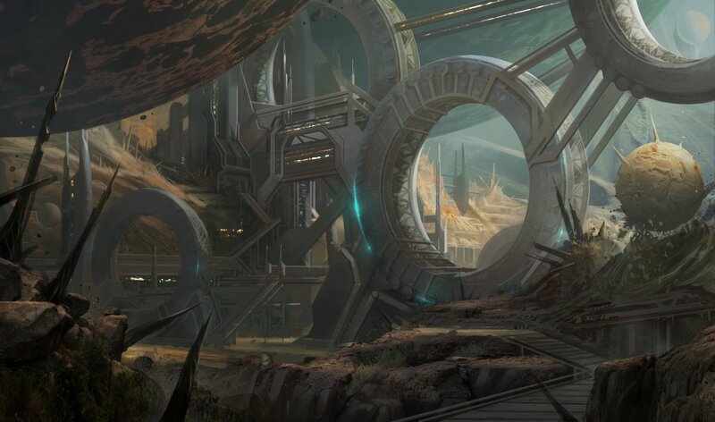 Ruined Sci-fi Structure — Gray
