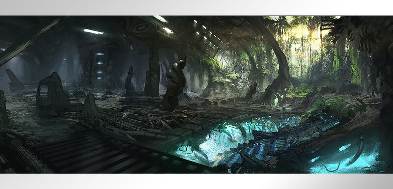 Ruined Spaceship in Jungle