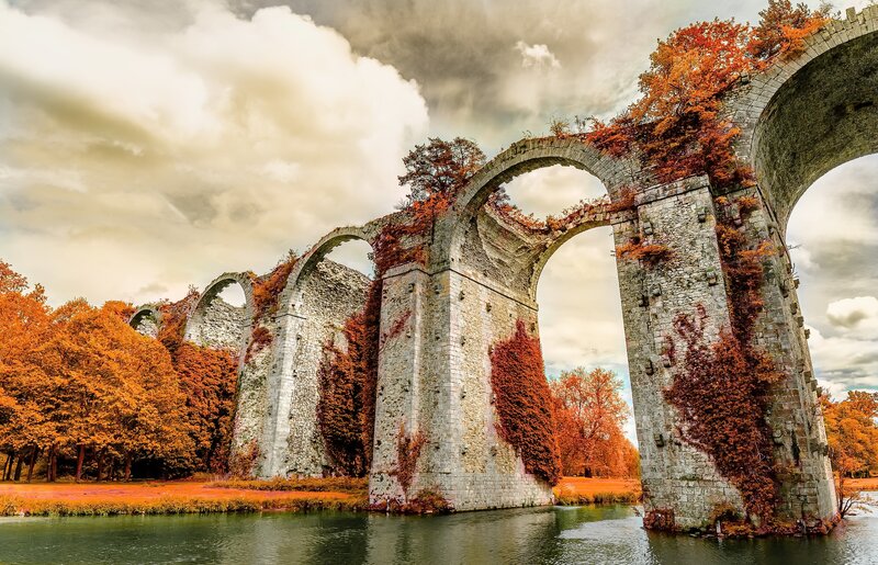 Ruined Stone Aqueduct — Orange