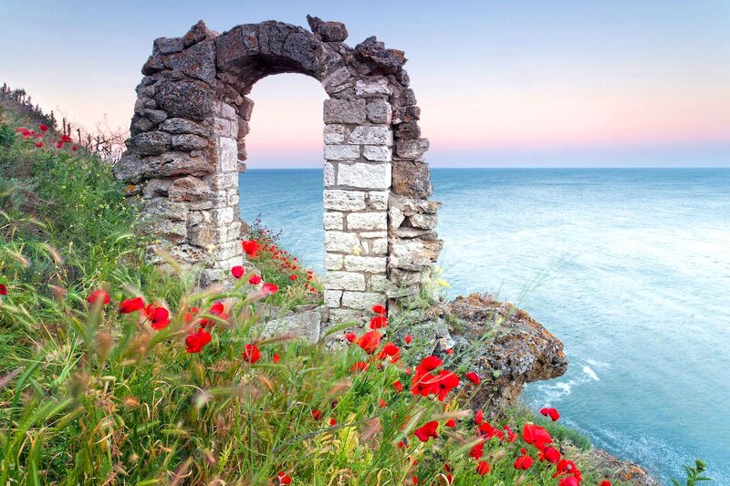 Ruined Stone Arch — Blue