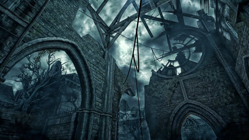 Ruined Stone Arches — Gray, Gloomy, Desolate