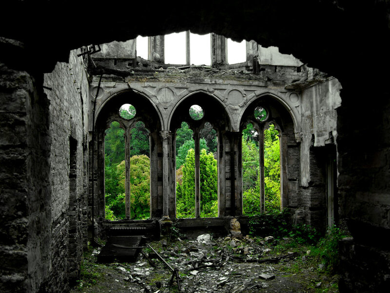 Ruined Stone Arches — Gray