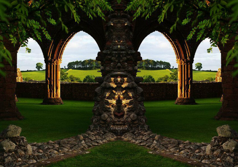 Ruined Stone Arches — Green