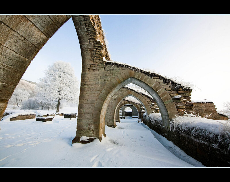 Ruined Stone Arches — White