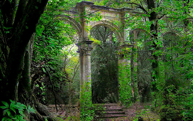 Ruined Stone Archway — Green, Overgrown