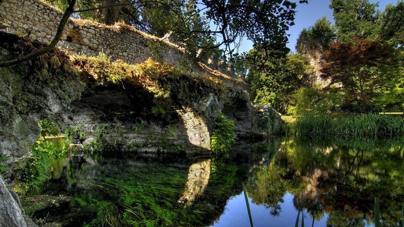 Ruined Stone Bridge — Green, Serene, Afternoon