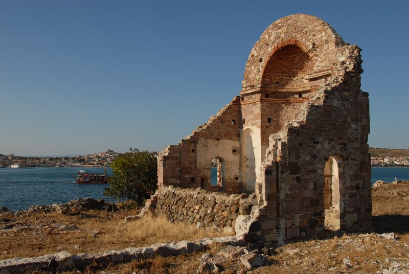 Ruined Stone Building — Blue, Serene, Afternoon