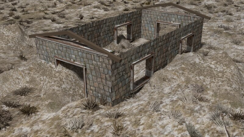 Ruined Stone Building — Brown, Desolate