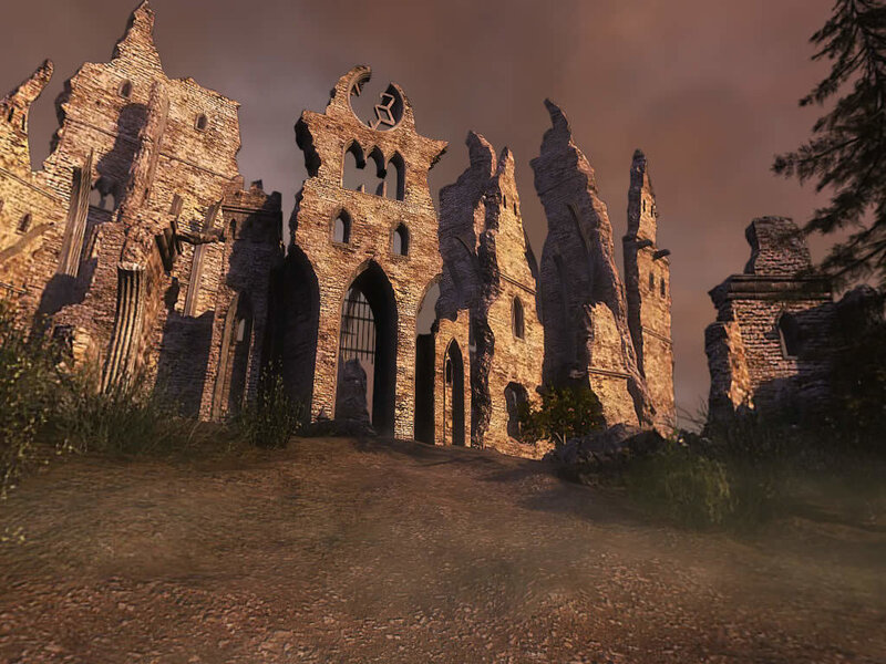 Ruined Stone Building — Brown