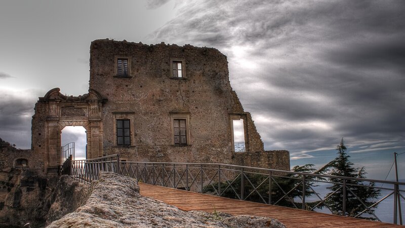 Ruined Stone Building — Gray, Dramatic, Afternoon
