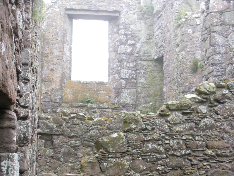 Ruined Stone Building — Gray, Dramatic, Photograph