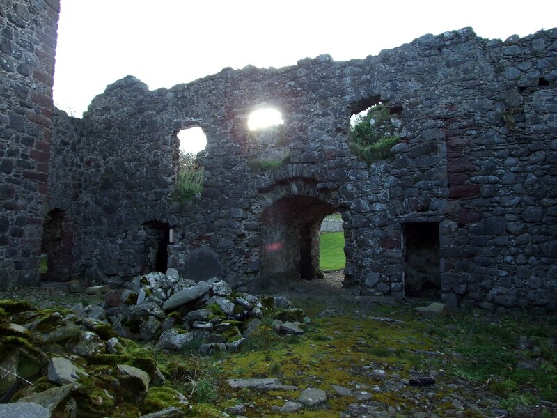 Ruined Stone Building — Gray, Dramatic, Sunset