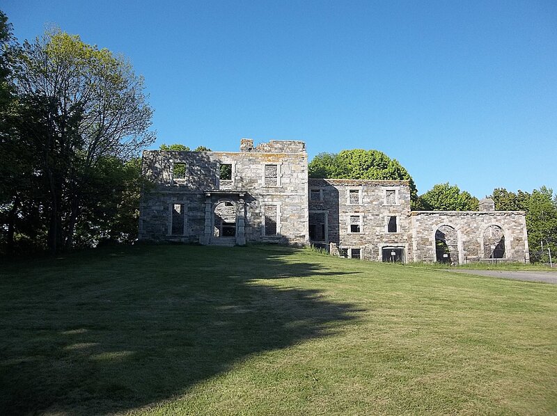 Ruined Stone Building — Green, Serene, Afternoon, Photograph, Grass, Trees