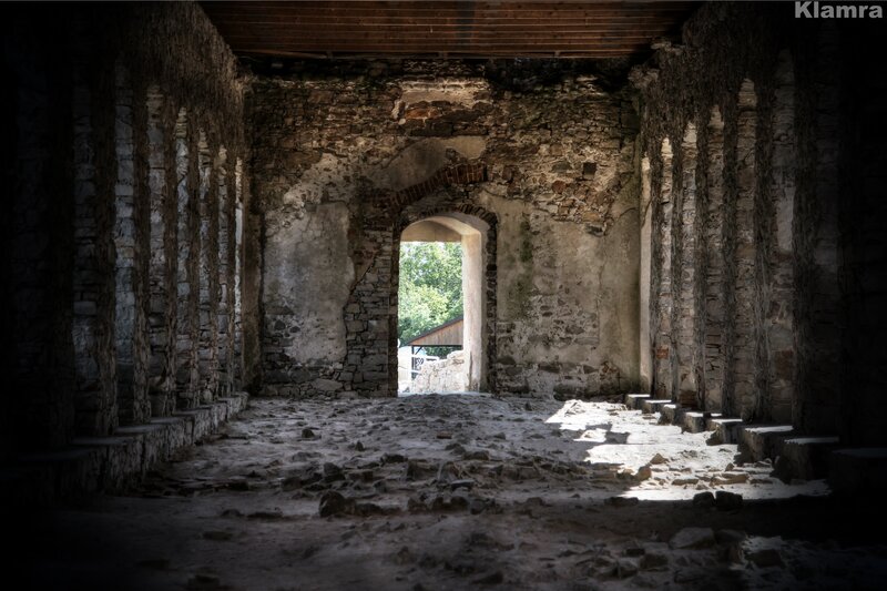 Ruined Stone Building Interior