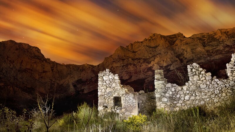 Ruined Stone Building — Orange