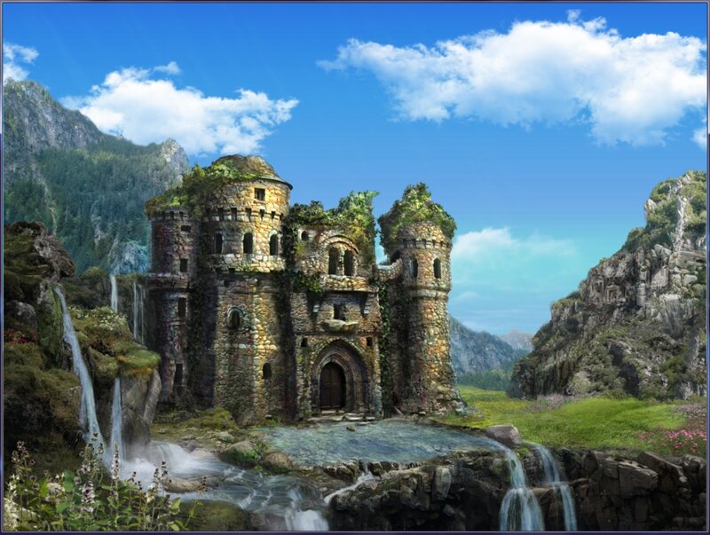 Ruined Stone Castle — Blue, Serene